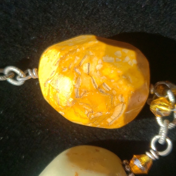 Silpada SS Necklace with Jade, Amber, Jasper & Turquoise Stones - Picture 5 of 6